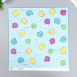 Цена за 5 шт. Двусторонняя бумага для скрапбукинга «Арт Узор. Море зовёт», 180 г/м², 30.5×32 см