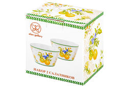 Набор 2 салатников 13*13*7,5 см 600 мл Лимоны NEW BONE CHINA - Elan gallery фото 9