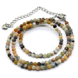 Чокер из амазонита шарик граненый 3мм, 41см