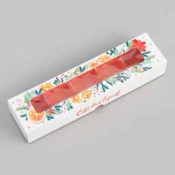 Цена за 3 шт. Коробка под 5 конфет новогодняя «С Новым годом», 21×5×3 см