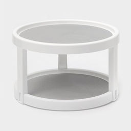 Органайзер для соусов и специй Griten, вращающийся, 2-х ярусный, с силиконовой вставкой, d=25 см, белая