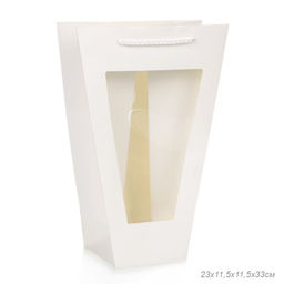 Цена за 10 шт. Пакет подарочный с окном 33х23х11,5х11,5 / 904-61 /уп 10/200/