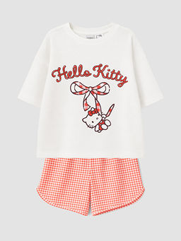 Hello Kitty Bask?l? K?z ?ocuk Pijama Tak?m?