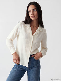 Рубашка женская oversize в полоску