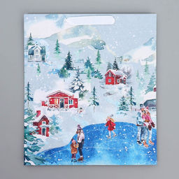 Пакет крафтовый вертикальный Чудеса случаются, M 26 30 9 см - Дарите счастье фото 7