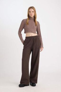 Широкие брюки с широкими карманами и длинными спортивными штанами на шнуровке - Defacto фото 3