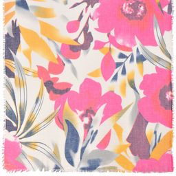 Палантин из ткани с эффектом крэш разноцветного цвета - Модные истории фото 2