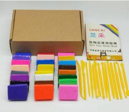 004 Набор полимерной  глины и аксессуаров -24 цвета в коробке