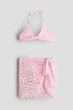 Conjunto de ba?o de 3 piezas efecto crochet