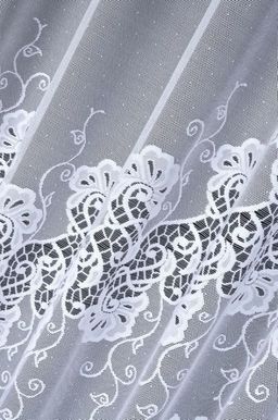 Арт. 309101/170, низ - волна, белоснежный цвет, ГОТОВЫЕ ШТОРЫ, ширина 300 см x высота 150 см (на шторной ленте)