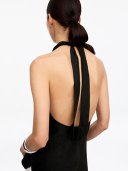 Top de cuello halter en mezcla de lino - H&m фото 6