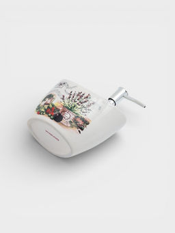 Дозатор для моющего средства с подставкой для губки Доляна «Лаванда», 260 мл