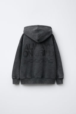 WASHED EFFECT GRAFFITI HOODIE - Zara фото 2
