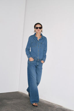 ZW COLLECTION WIDE-LEG LOW-RISE JEANS - Zara фото 2