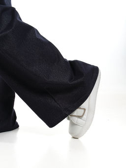 Брюки со стрелками для девочки подросткам 22-2012 синий джинс - Mini maxi фото 4