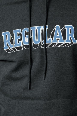 TRENDYOL MAN Kar Melanj Regular/Normal Kesim Kapusonlu Bask?l? Ici Polarl? Sweatshirt TMNAW25SW00063 - Trendyolmilla фото 4