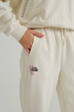 Брюки трикотажные утепленные Белый