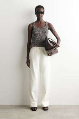 PANTAL?N DENIM WIDE LEG EN PANELES - H&m фото 2