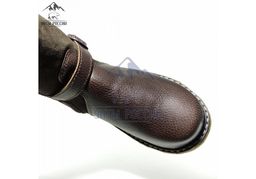 Монголки детские коричневые, войлочная подошва