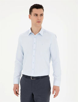 A__k Mavi Slim Fit Arm_rl_ Uzun Kollu G_mlek