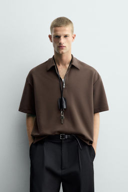QUARTER ZIP POLO SHIRT - Zara фото 2
