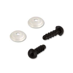 HobbyBe SOE- 6 Глаза пластиковые с шайбами d 6 мм 24 шт. черный