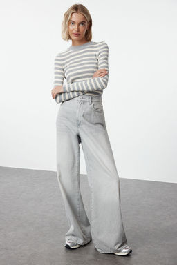 Tas Basic Cizgili Triko Kazak TWOAW21KZ0942 - Trendyolmilla фото 17