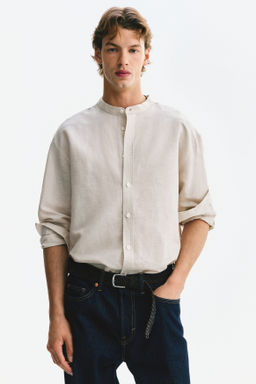 Camisa en mezcla de lino Relaxed Fit - H&m фото 5
