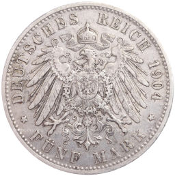 5 марок 1904 года D Германия (Бавария)