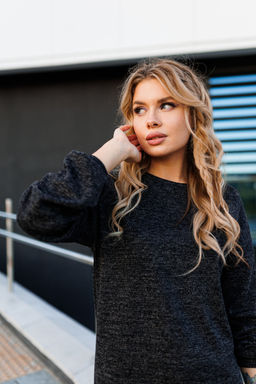 Платье AMORI 9787 черный графит  фото 2