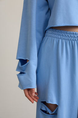 Свитшот укороченный с разрезами - Mollis фото 4