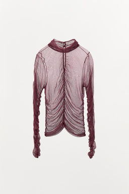 100% SILK DRAPED TOP - Zara фото 18