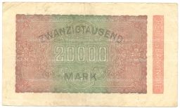 Банкнота 20000 марок 1923 года Германия