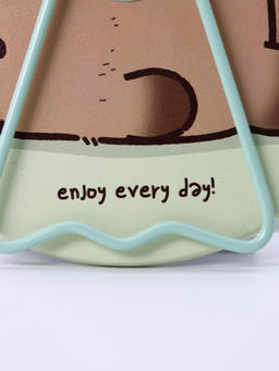 Зеркало настольное "Capybara is happy", зеленое, 15,6*15,6 см