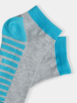 Цена за 5 пар! Носки детские серые с рисунком в виде полосок по следу - Mark formelle фото 4