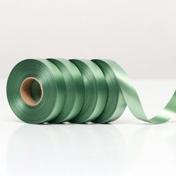 Цена за 4 шт. Лента для декора и подарков, оливковый, 2 см х 45 м