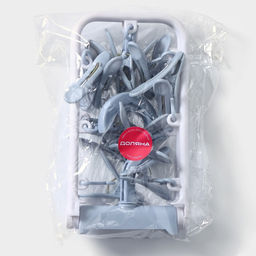 Сушилка для белья подвесная складная, 12 прищепок, 37×11×18 см, серая