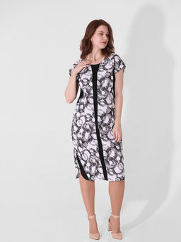 Офисное женское платье летнее повседневное для полных - Almond фото 2