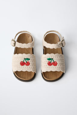 SANDALIA CROCHET CEREZAS / Blanco Crudo - Zara фото 5