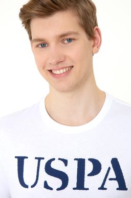 Мужская белая футболка с круглым вырезом Basic - U.s. polo assn фото 3
