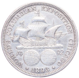 Монета 1/2 доллара 1893 года США Колумбийская выставка в Чикаго