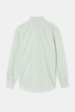 TRENDYOL MAN Mavi Oversize Cizgili Gofre Esnek Rahat Kumas Orme Gomlek TMNSS25GO00024 - Trendyolmilla фото 13