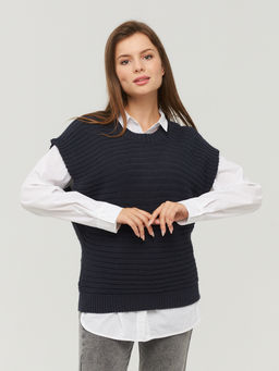 Жилет женский 222-1691. 893 т.джинс