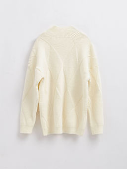 CONTE Удлиненный фактурный джемпер с геометрическим рисунком LDK 225 - Conte elegant фото 7