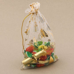 Цена за 20 шт. Мешочек подарочный органза С Новым счастьем!, 16 24 см +/- 1.5 см - Дарите счастье фото 2