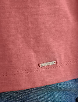 Футболка Vilatte D49.070 из хлопка терракотовый фото 2