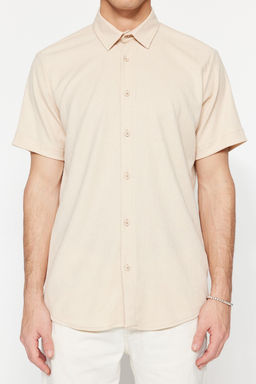 TRENDYOL MAN Haki Regular Fit K?sa Kol Yazl?k Dokulu Burumcuk Orme Gomlek TMNSS23GO00055 - Trendyolmilla фото 29