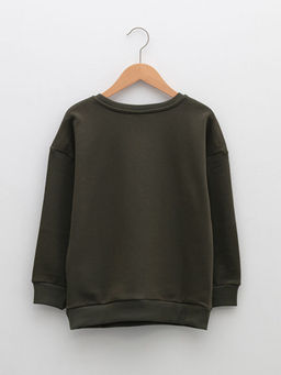 Bisiklet Yaka Bask?l? Uzun Kollu K?z ?ocuk Sweatshirt - Waikiki фото 2