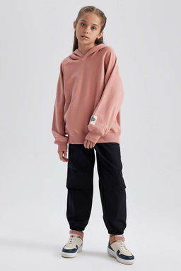 Хлопковые брюки с парашютом для девочек - Defacto фото 3