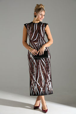 Платье LM М 46 красное и белое